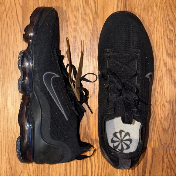 Nike Air Vapormax 2021 Flyknit FK ‘Triple Black’ Black Anthracite NWOB Men’s 8 - Picture 2 of 13